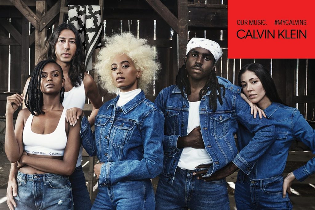 Соланж Ноулз в рекламной кампании Calvin Klein