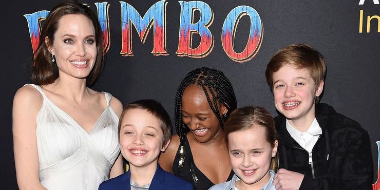 Редкий выход: Анджелина Джоли с детьми на премьере фильма «Дамбо»