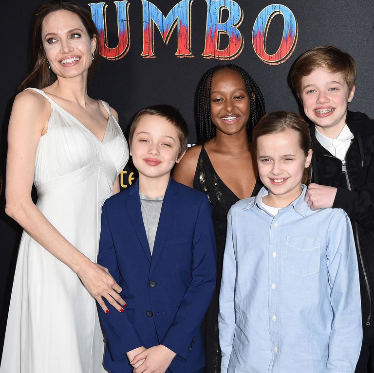 Редкий выход: Анджелина Джоли с детьми на премьере фильма «Дамбо»