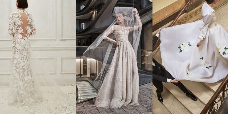 100 свадебных платьев с длинными рукавами