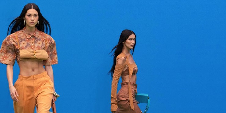 Белла Хадид и Кендалл Дженнер на модном показе Jacquemus