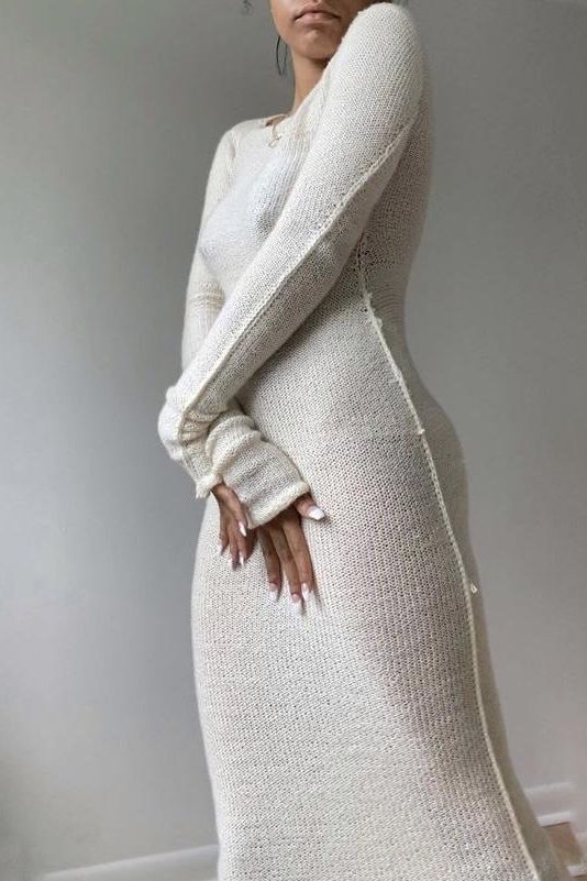 Платье-свитер: самый уютный образ сезона