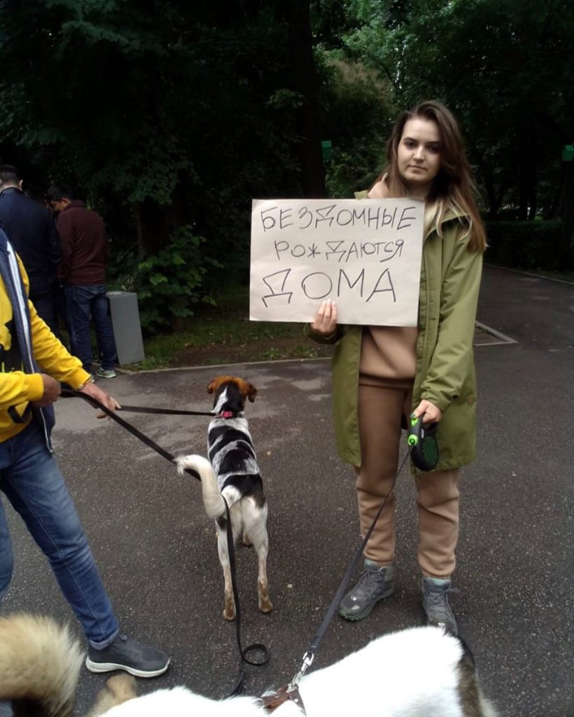 "Бездомные рождаются дома": как прошел митинг в защиту животных в Алматы?