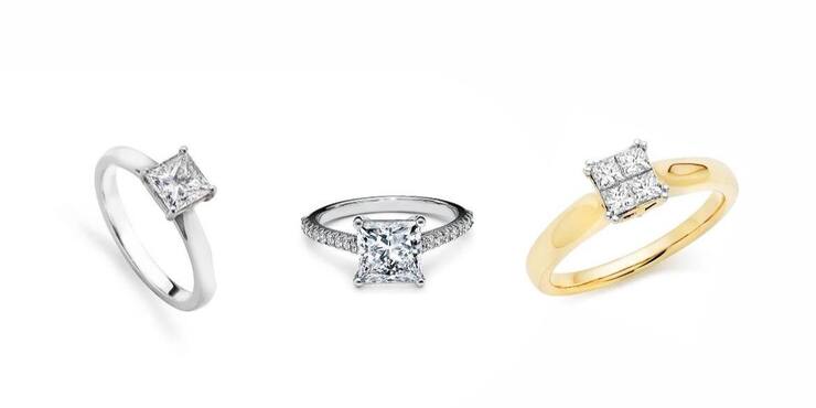 Королевские почести: самые красивые помолвочные кольца в огранке «принцесса»