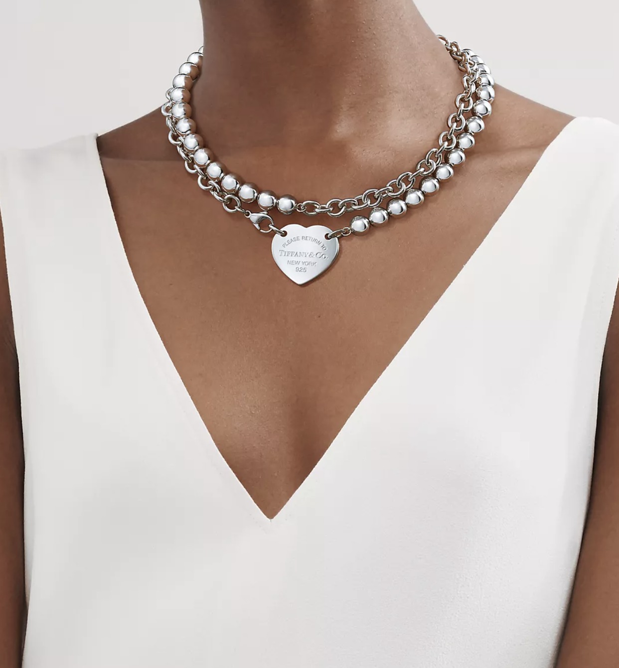 История героя: ожерелье Tiffany в форме сердца