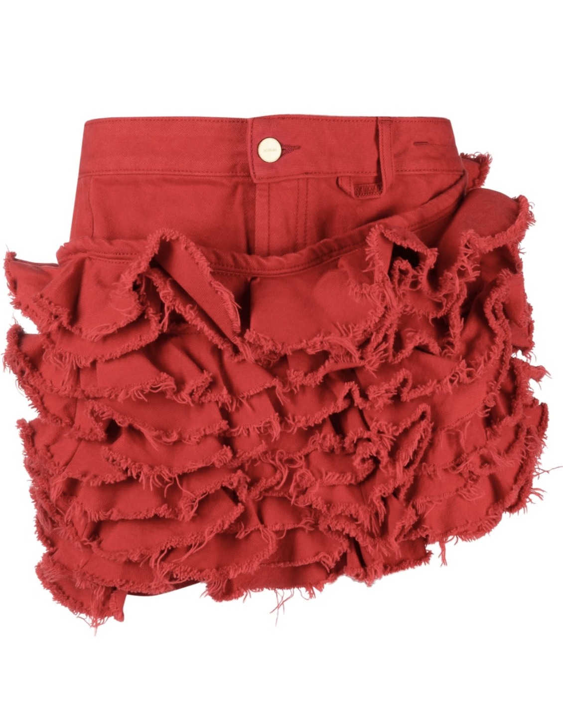 красная мини-юбка