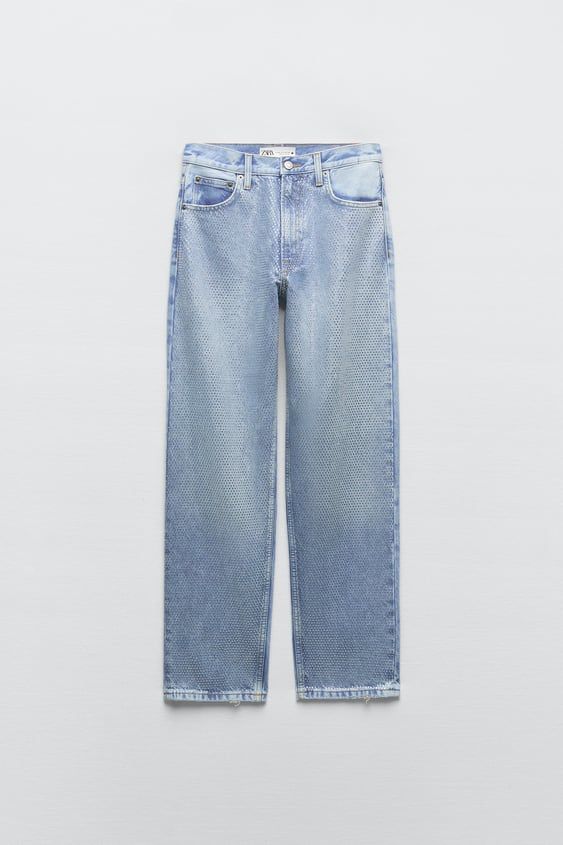 джинсы с блестками