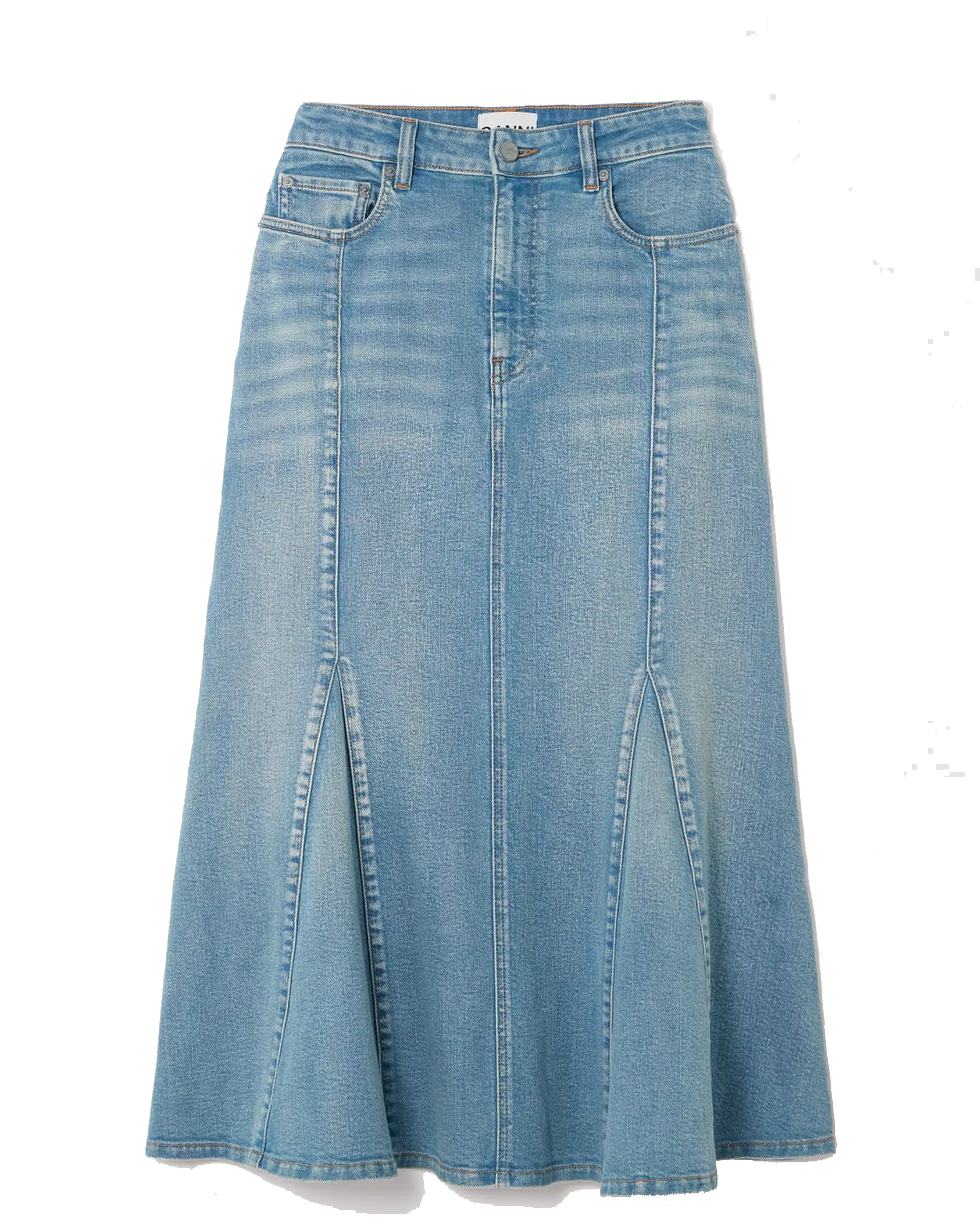 Длинные джинсовые юбки, которые не будут стеснять движение