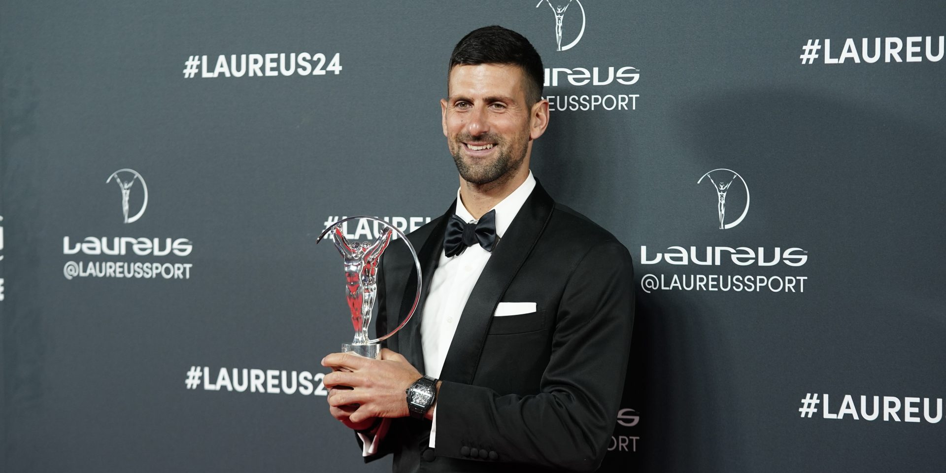 Новак Джокович в часах Hublot на премии Laureus World Sports Award